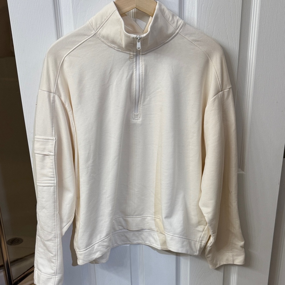 Athleta Retroterry 1/4 zip sweatshirt